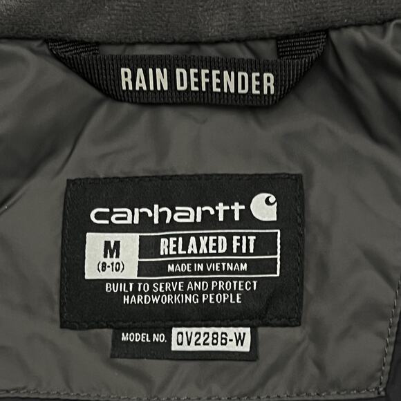 Carhartt Vest Womens Medium Rain Defender Relaxed Fit Quilted Workwear OV2286-W - Picture 6 of 10